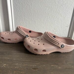 Rose Sparkly Crocs